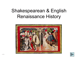 Shakespearean & Renaissance History