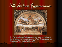 Renaissance means “rebirth”. It refers to the period that followed