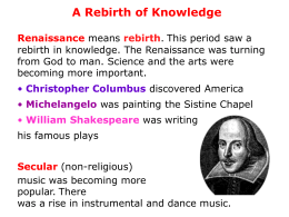A Rebirth of Knowledge Renaissance
