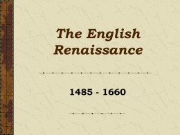 The English Renaissance - Campbell County Schools