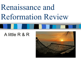 Renaissance and Reformation Review