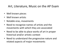 Art, Literature, Music on the AP Exam