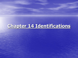 Chapter 14 Identifications