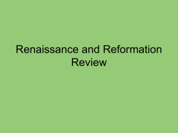 Renaissance and Reformation Review