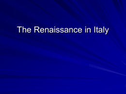 The Renaissance Spirit in Italy Chapter 8