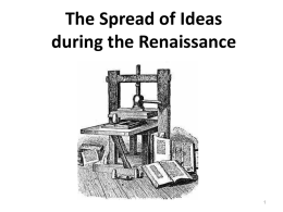 Renaissance Spread of New Ideas