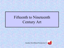 Fifteenth to Nineteenth Century Art