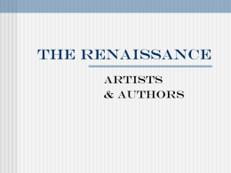 The Renaissance Renaissance-Artists