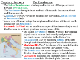 Chap. 5 Renaissance & Reformation