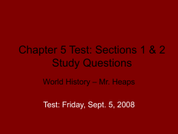 Chapter 5 Test: Sections 1 & 2