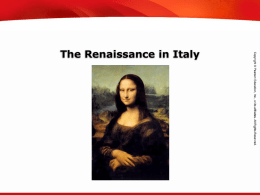 1.1 the renaissance in italy