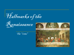 Hallmarks of the Renaissance