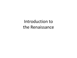Introduction to the Renaissance