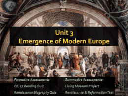 Unit 5 Emergence of Modern Europe