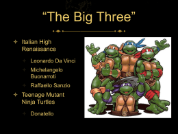 The Big Three: Italian High Renaissance