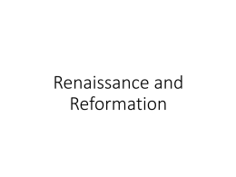 Renaissance and Reformation - Watertown City School District