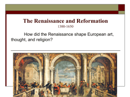 The Renaissance in Italy - MSR Middle School Portal