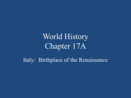 World History Chapter 17A