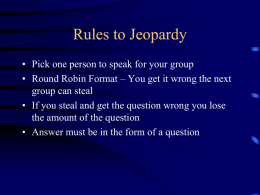 Jeopardy - Montville.net