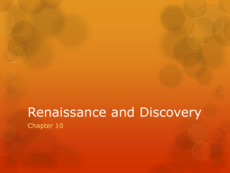 Renaissance and Discovery - Spring