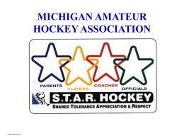The Michigan Amateur Hockey Association`s STAR (Shared