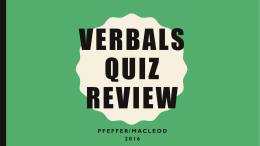 Verbals quiz review