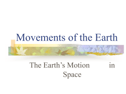 Movements of the Earth