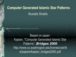 Computer Generated Islamic Star Patterns