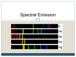 Every element has its own characteristic spectral