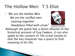 The Hollow Men powerpoint