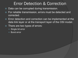 0sir Error Detection & correction