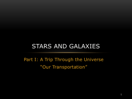 Stars and galaxies Intro