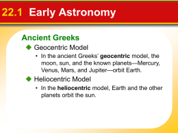 22.1 Early Astronomy