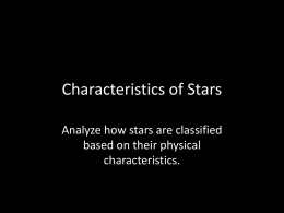 Charcteristic of Stars Powerpoint C