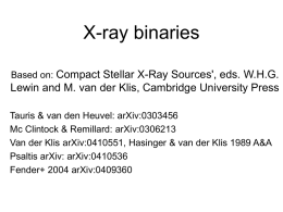 X-ray binaries