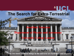 The Search for Extra-Terrestrial Unintelligence