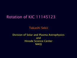 Rotation of KIC 11145123