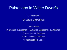 Pulsations in White Dwarfs