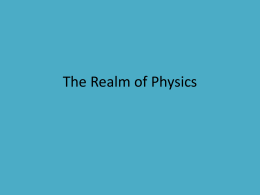 The Realm of Physics