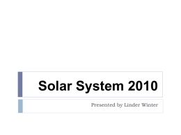 Solar System 2010 - Science Olympiad