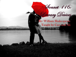 Sonnet 116: Literary Devices