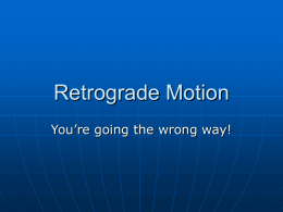 Retrograde Motion