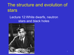 PowerPoint Presentation - MSci Astrophysics 210PHY412