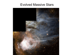 Evolved Massive Stars - University of Arizona