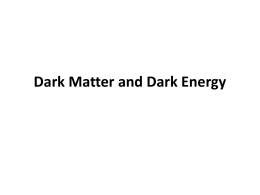 Dark Matter and Dark Energy