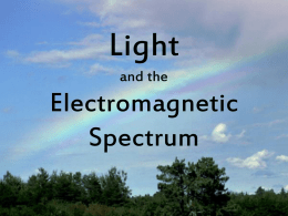 Light and the Electromagnetic Spectrum PPT
