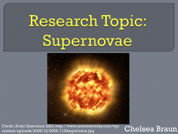 Research Topic: Supernovae
