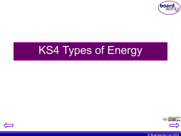 KS4 Types of Energy
