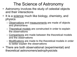 The Science of Astronomy - Ohio Wesleyan University