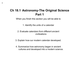 Ch 18.1 Astronomy-The Original Science